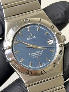 Omega Constellation 1502.40 Automatic Date Blue Dial Silver SS 37mm Luxury Watch